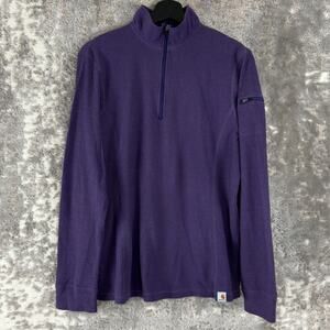 Carhartt Womens Size XL 16-18 Mock Neck 1/4 Zip Sweater Purple Long Sleeve